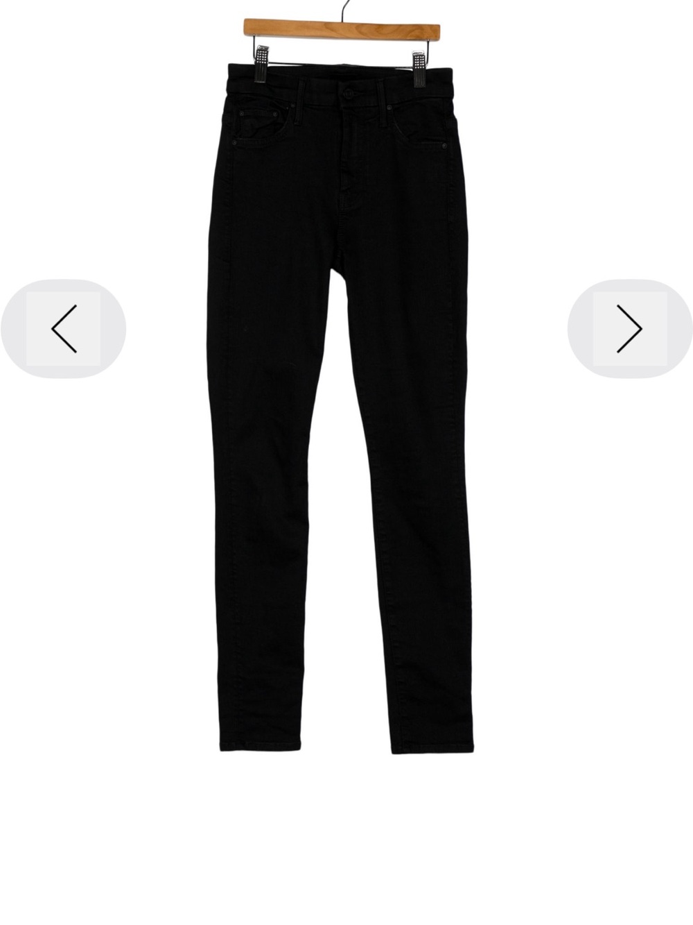 MOTHER Black Skinny Jeans for Women Mid Rise